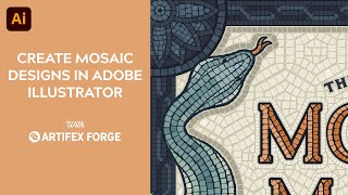 How to Create Mosaic Art in Adobe Illustrator with Brushes & Textures | Mosaic Effect Tutorial