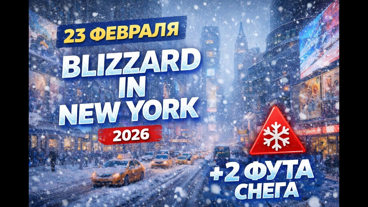 СНЕГОПАД В NEW YORK. ГОРОД ЗАКРЫТ.