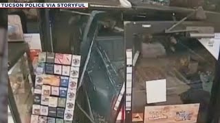 Caught on camera: Driver repeatedly rams into Tucson Circle K