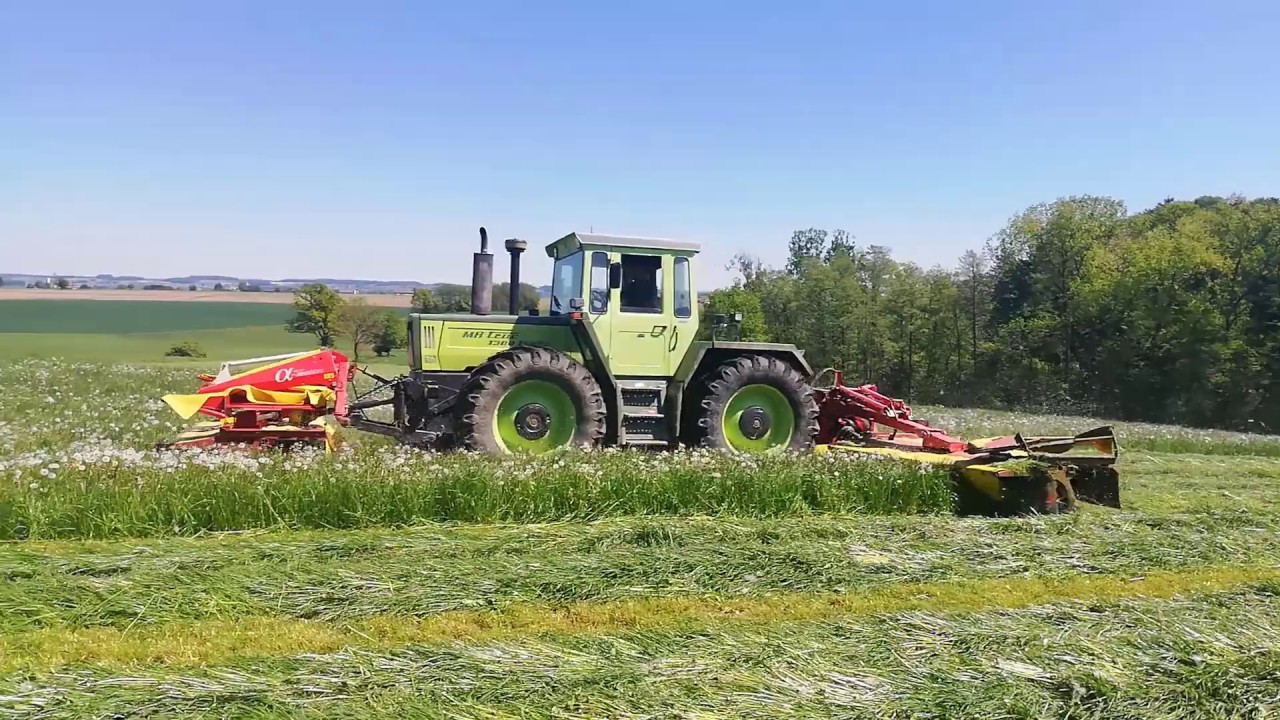 MB trac Power beim 1. Schnitt | MB trac 1300 Turbo | Novacat 301 und Novacat 8600 | Landwirtschaft