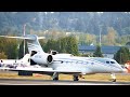 Gulfstream G500 landing at Portland Airport [N507GD]. (4K).