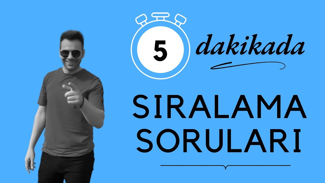 5 Dakikada Paragraf ve Cümle Sıralama Soruları I TYT I KPSS I DGS I LGS