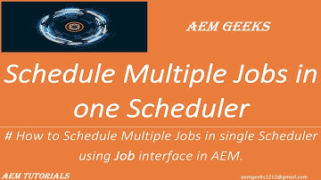 AEM Tutorial #41 | Scheduler #2 | Scheduling multiple jobs using scheduler in aem