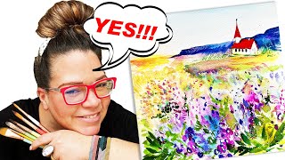 You Can TOTALLY Do This Watercolor Landscape  - Real Time