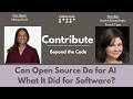 Can Open Source Do for AI What It Did for Software? #opensource #ai