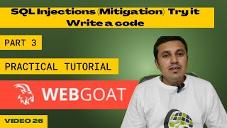 how to mitigate sql injection || sql injection tutorial || webgoat tutorial || Cyber World Hindi