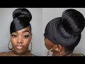 Easy 5 dollar high sleek bun  swoop  cute black girl hairstyles  tatiaunna