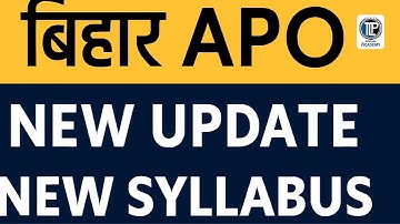 Bihar APO, 2025 Big Update- New Updated Syllabus || #tlpacademy ||