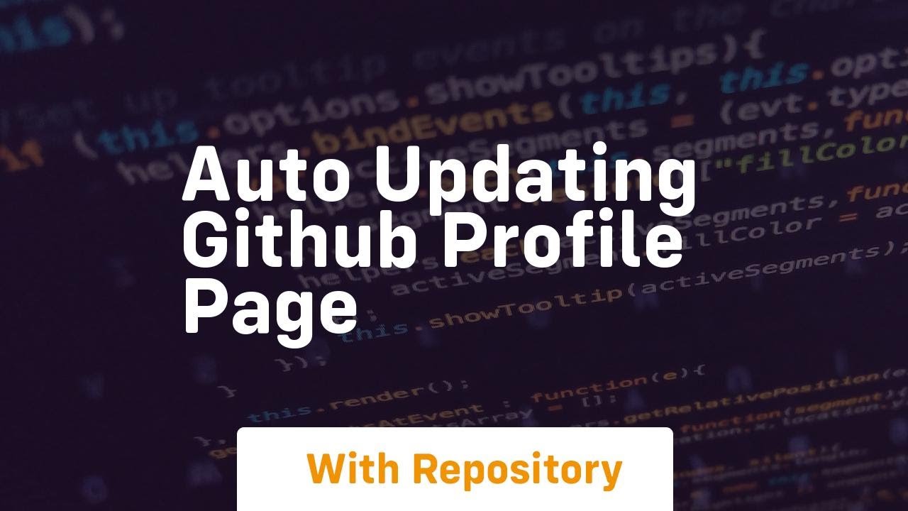 Auto updating github profile page - YouTube