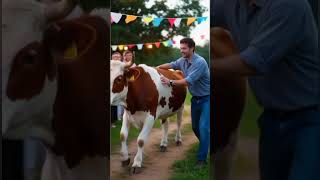 Describe the cowman, where he lives, and his daily routine with the cows.Write about a typica