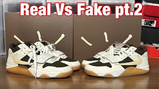 Air Jordan x Travis Scott Jumpman Jack TR Sail Dark Mocha Real vs Fake Review Pt.2
