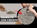 COMO FAZER GRANILITE COM CIMENTO | BANDEJA DE CIMENTO ( FÁCIL DE FAZER )