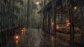 Som de Chuva Forte para Dormir 🌧️ Trovões Distantes para Sono Profundo