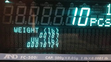 AND FC500I counting scale demonstration.