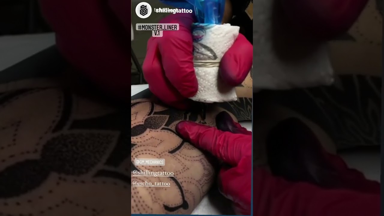 Тату рукав Monster Liner V.2 Монстр Лайнер dotwork whipshading linework blackwork ornamental mandala