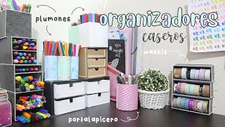 ORGANIZADORES CASEROS  para plumones, washis y papelería