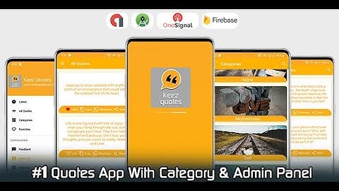 Keez Quotes With Categories And Admin Panel - Android App Template Source Code Download
