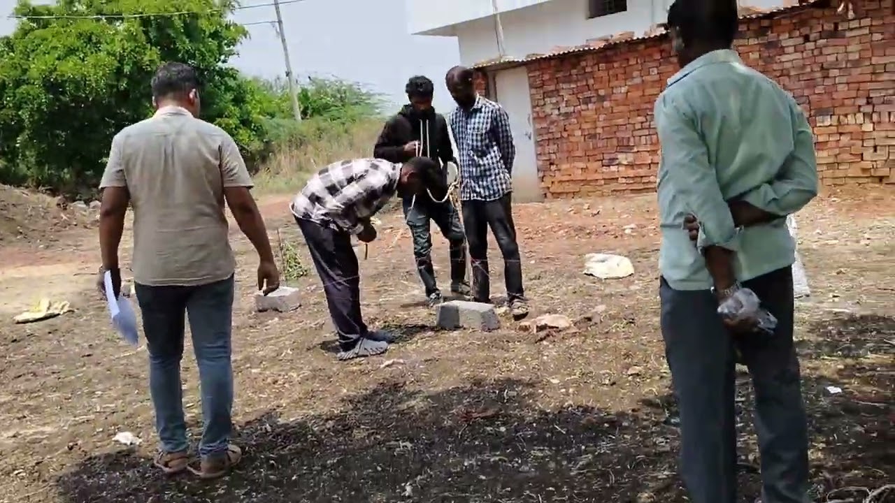 How Building Lineout Is Done on Site | Real Practical Method | construction in kannada