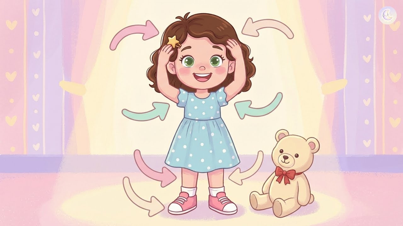 Head Shoulders Knees and Toes 🦶 Body Parts Song for Kids | Action Song | Dreamlet Music