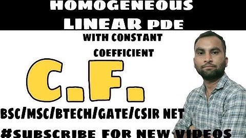 HOMOGENEOUS LINEAR PARTIAL DIFFERENTIAL EQUATION WITH CONSTANT COEFFICIENT #PDE #HARISHMALVIYA