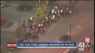 Workers demand $15 an hour during fast food strike Net Worth
