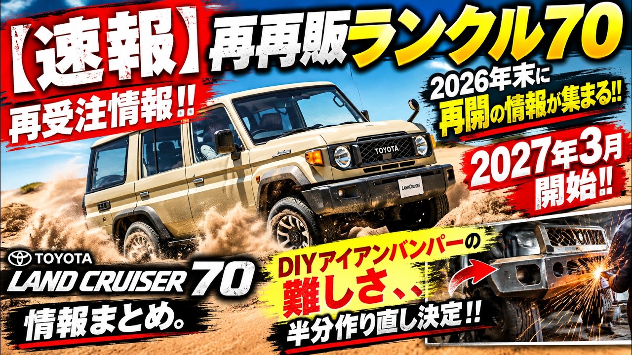 Breaking News] Land Cruiser 70 Re-re-release: New Order Info