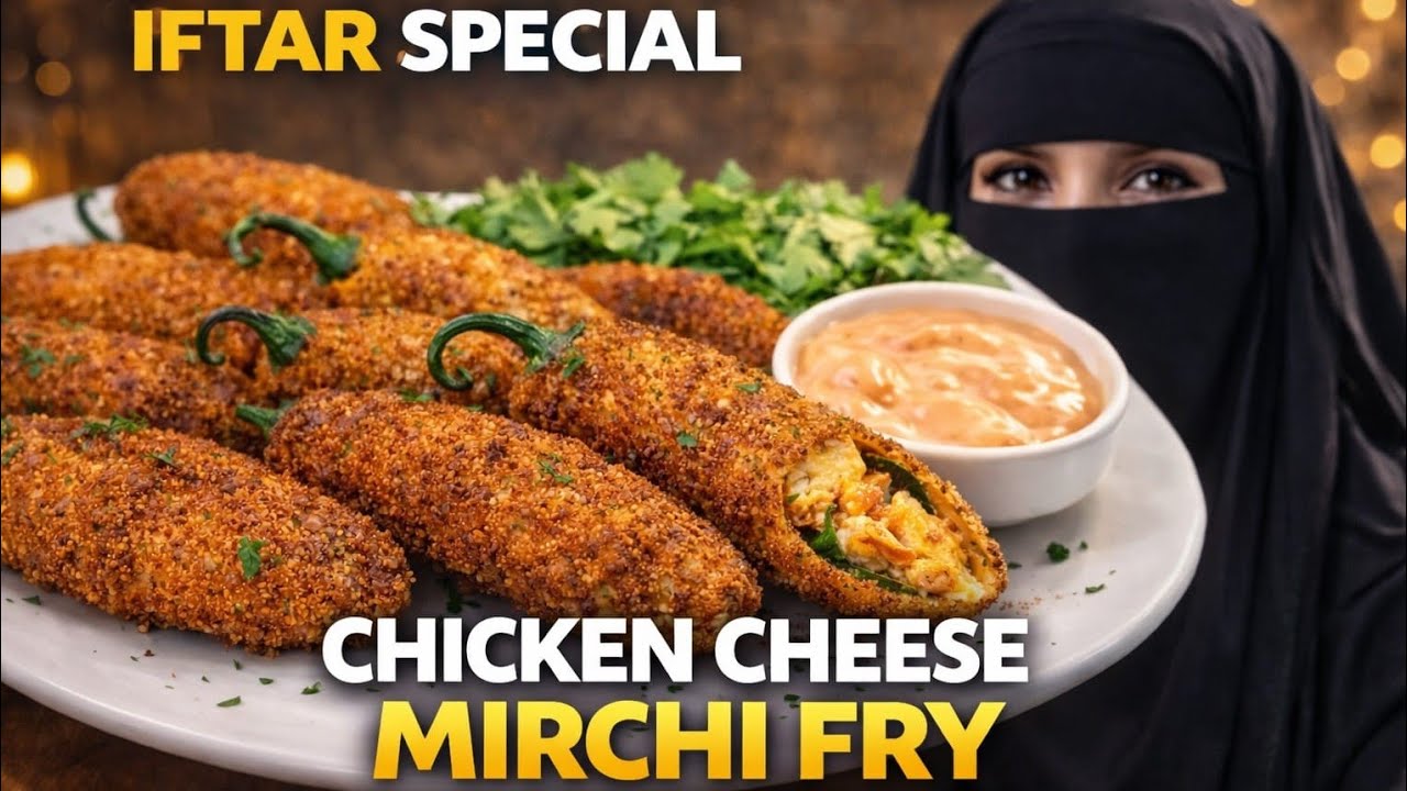 Iftar Special Bina Besan Ke Chicken Cheese Mirchi Fry | Crispy & Cheesy Recipe No Besan Chicken 