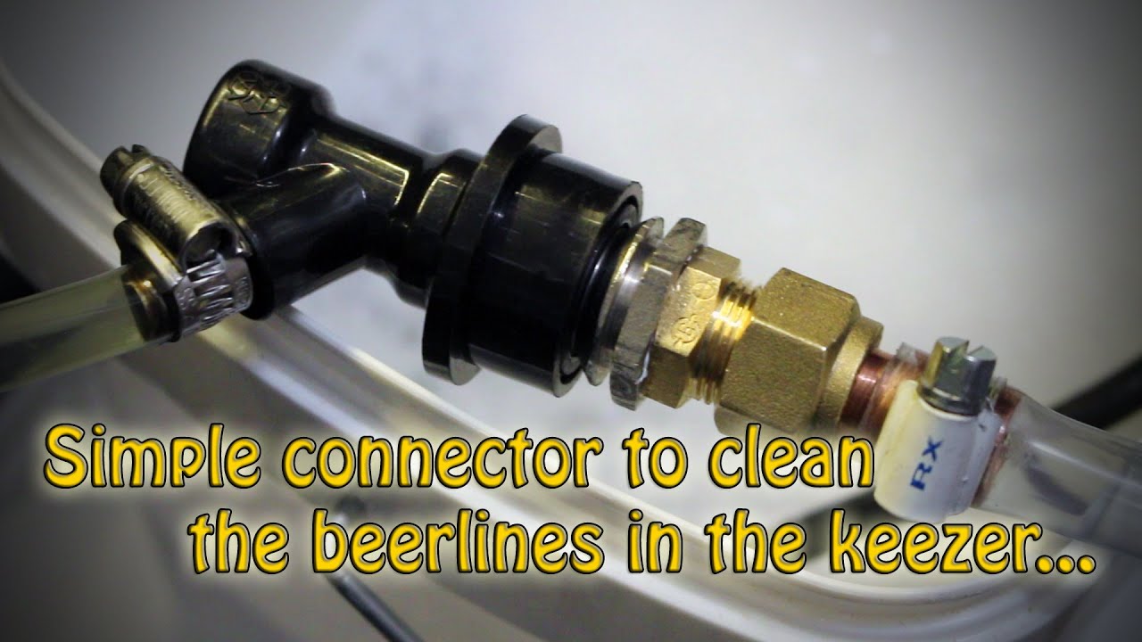 Simple connector to clean the beer lines in the keezer YouTube