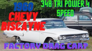 This 1960 Chevy Biscayne 348 Tri Power 4 Speed is Rare and Sporting Some Unique Options