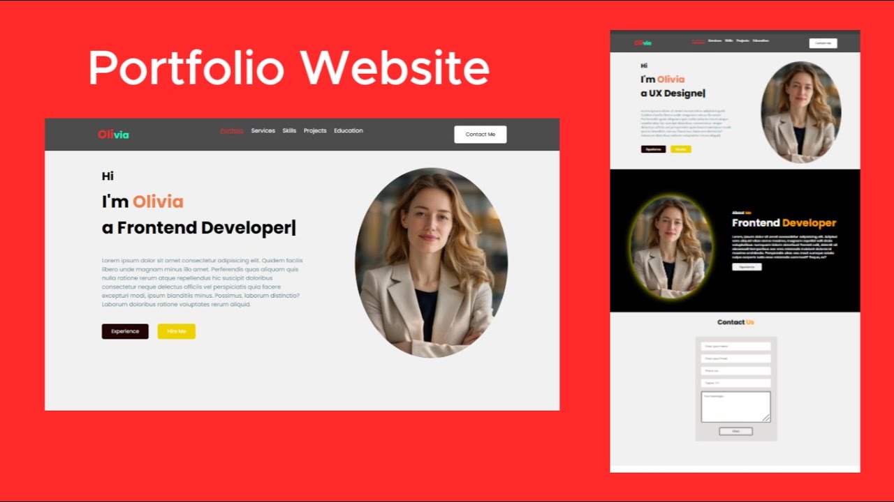 How to make portfolio website using html and css | Step by step guide ...