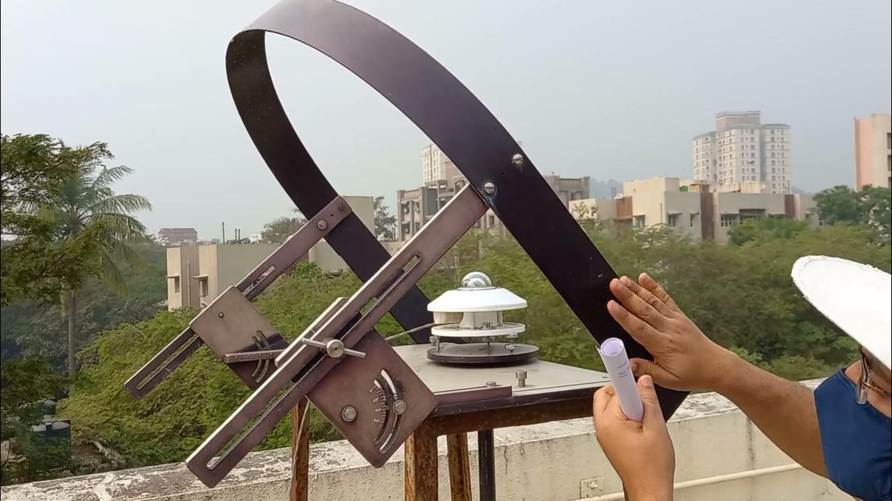 Pyranometer with shading ring Device to measure the solar diffuse