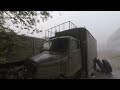 Decommissioned Military Truck in a Rain on Your VR180 Holiday