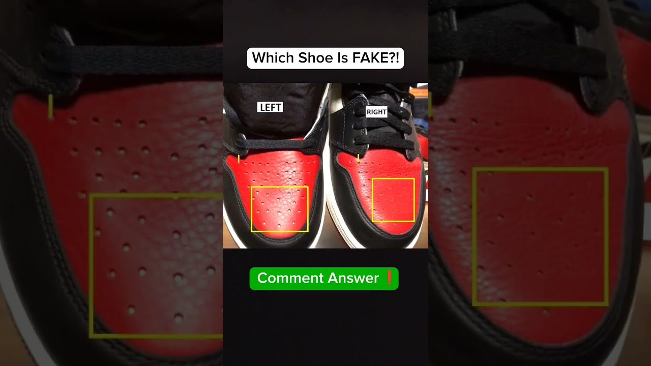 Spot The Fake Jordan 1 Bred Toe 🤔🔍 