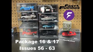 Fast & Furious by FANHOME Issue 56 - 63 1:43 Scale Diecast Unboxing R35 New Casting Package 16 & 17