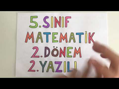 5 MATEMATİK 2. Dönem 2. Yazılı