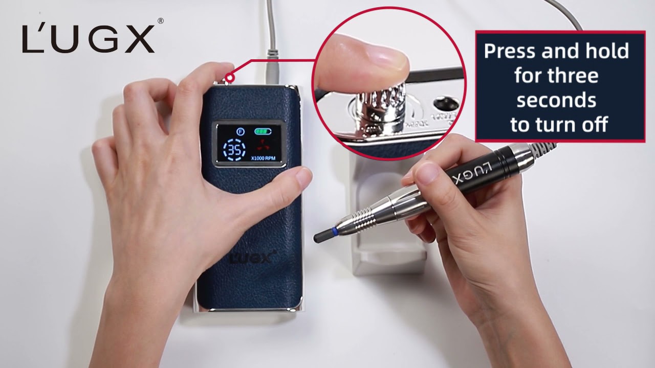 LUGX nail drill LG-619 operation instructions - YouTube