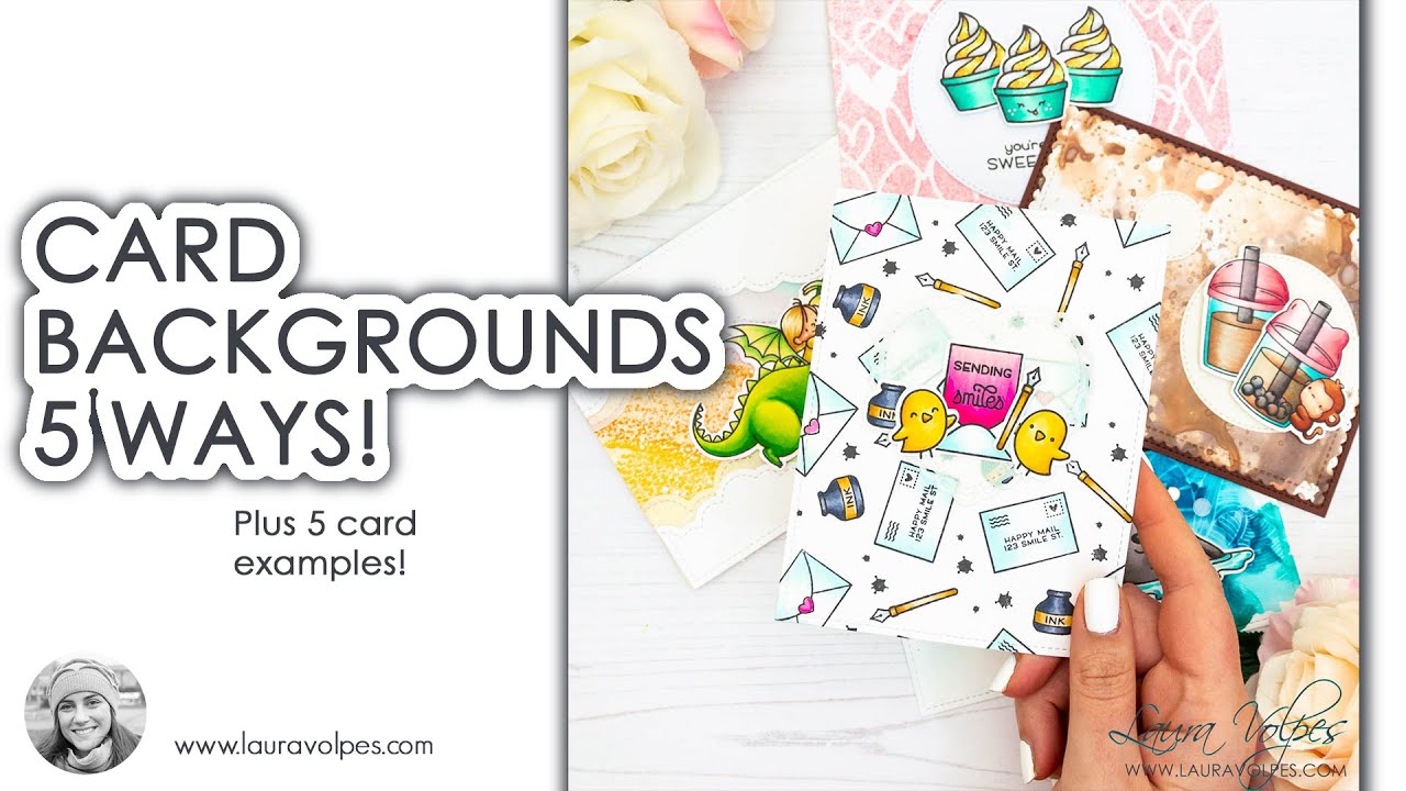 5 Ways to Create Card Backgrounds | Collaboration with Justine Hovey