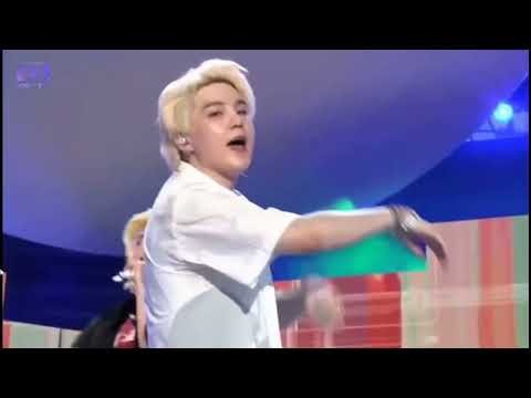 Suga with blonde hair