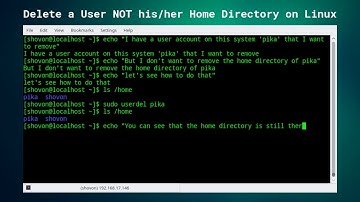 Delete a User NOT his/her Home Directory on Linux