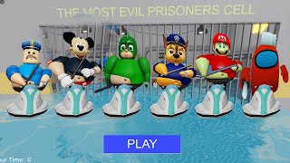 All Games  WATER BARRY'S PRISON RUN Roblox Super Mario Pj Masks Paw Patrol Mickey Mouse Among Us