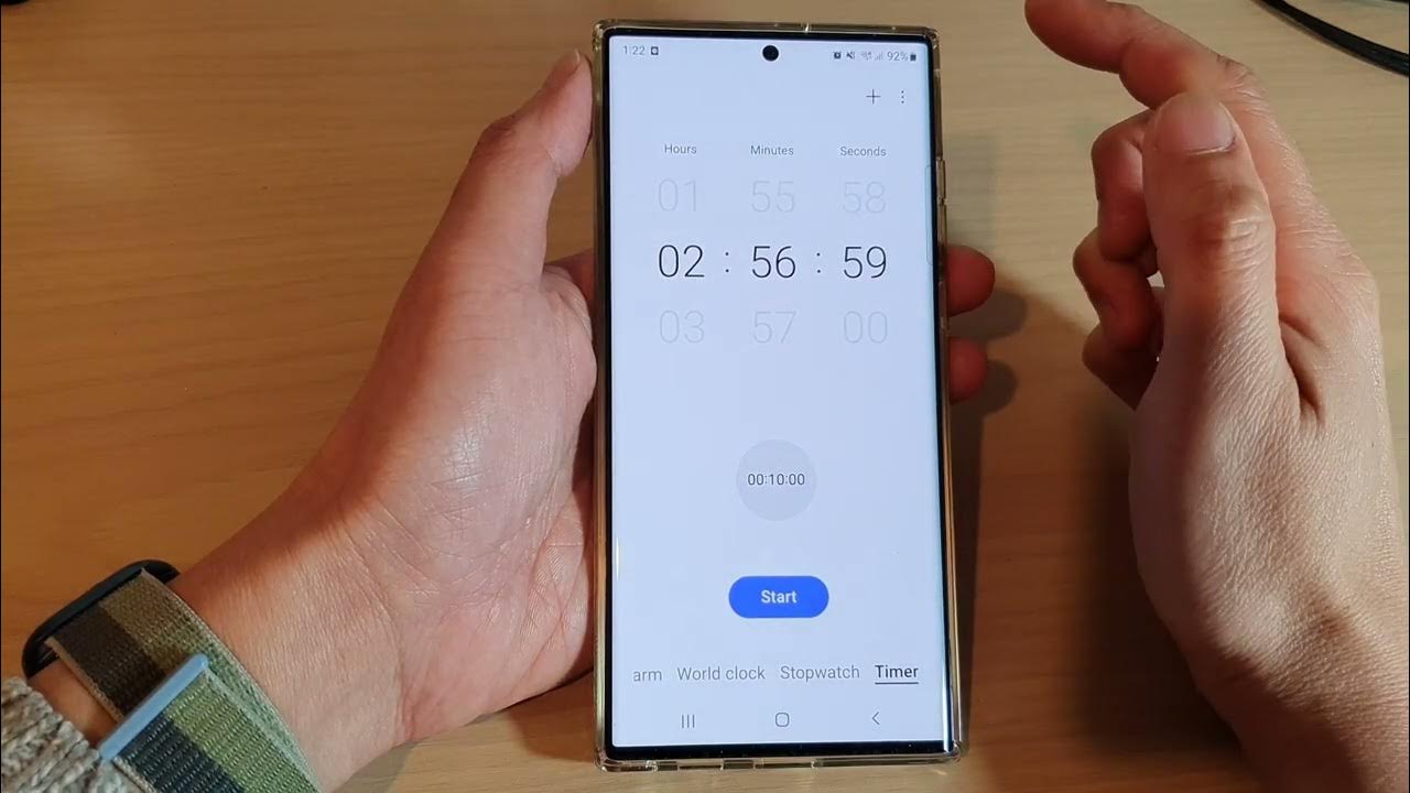 Galaxy S22/S22+/Ultra How To Turn On/Off The Timer Alarm Sound YouTube
