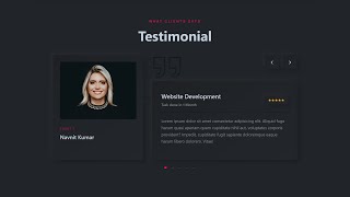 How to make a dark theme testimonial section using HTML, CSS and jQuery | CSS Desig