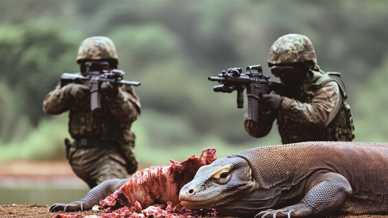 Fight To Protect Farm Between Hunters and Thousand Komodo Dragon