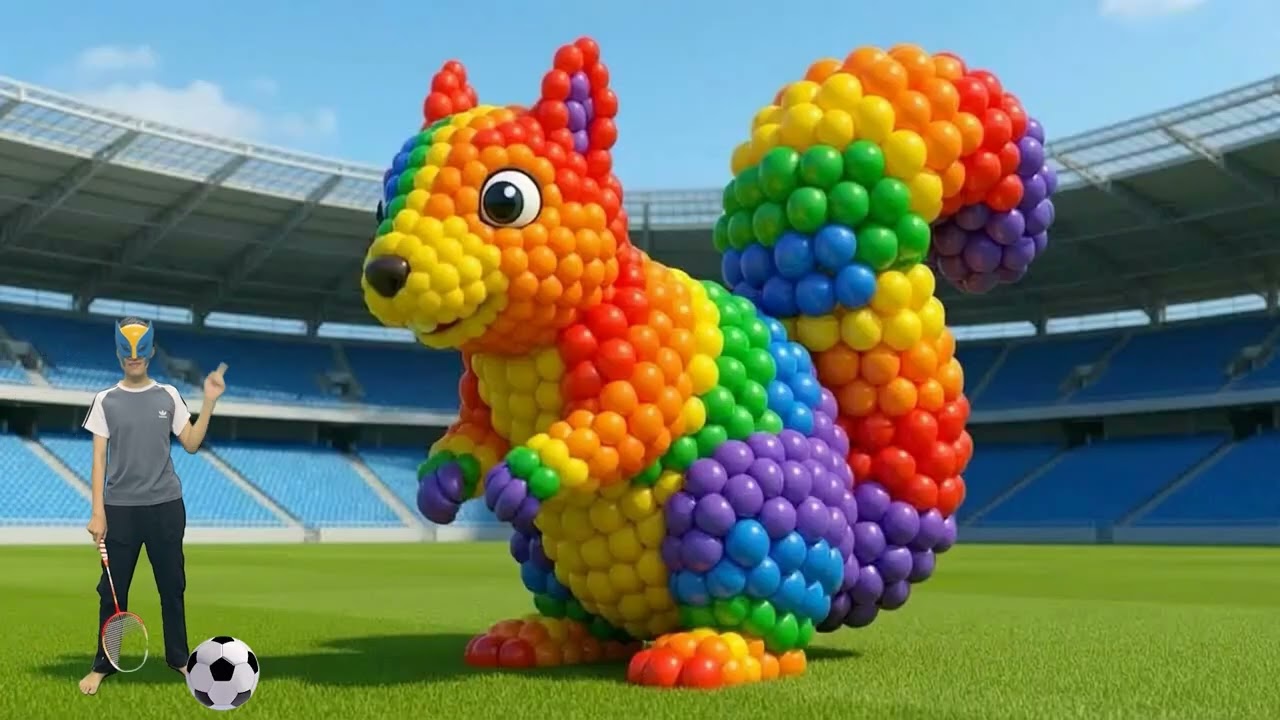 The mascot vibrato assistant monkey placed on the football field is popular co-produced, creative 2