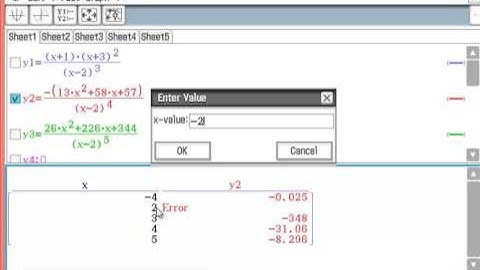 Gráfica de funciones con Classpad