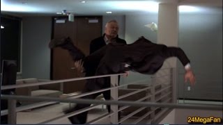 Hodges throws Doug Knowles over the rails - 24 Season 7