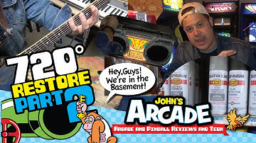 Atari 720° Arcade Game Restore Part #2 - Stripping, prepping, and painting Control Panel and Boombox