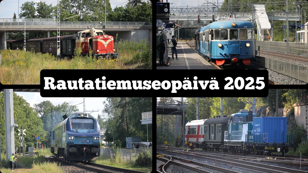 Rautatiemuseopäivä 2025 (10.8.2025) || Museojunia, Dr20, ArcticRailin Dr16