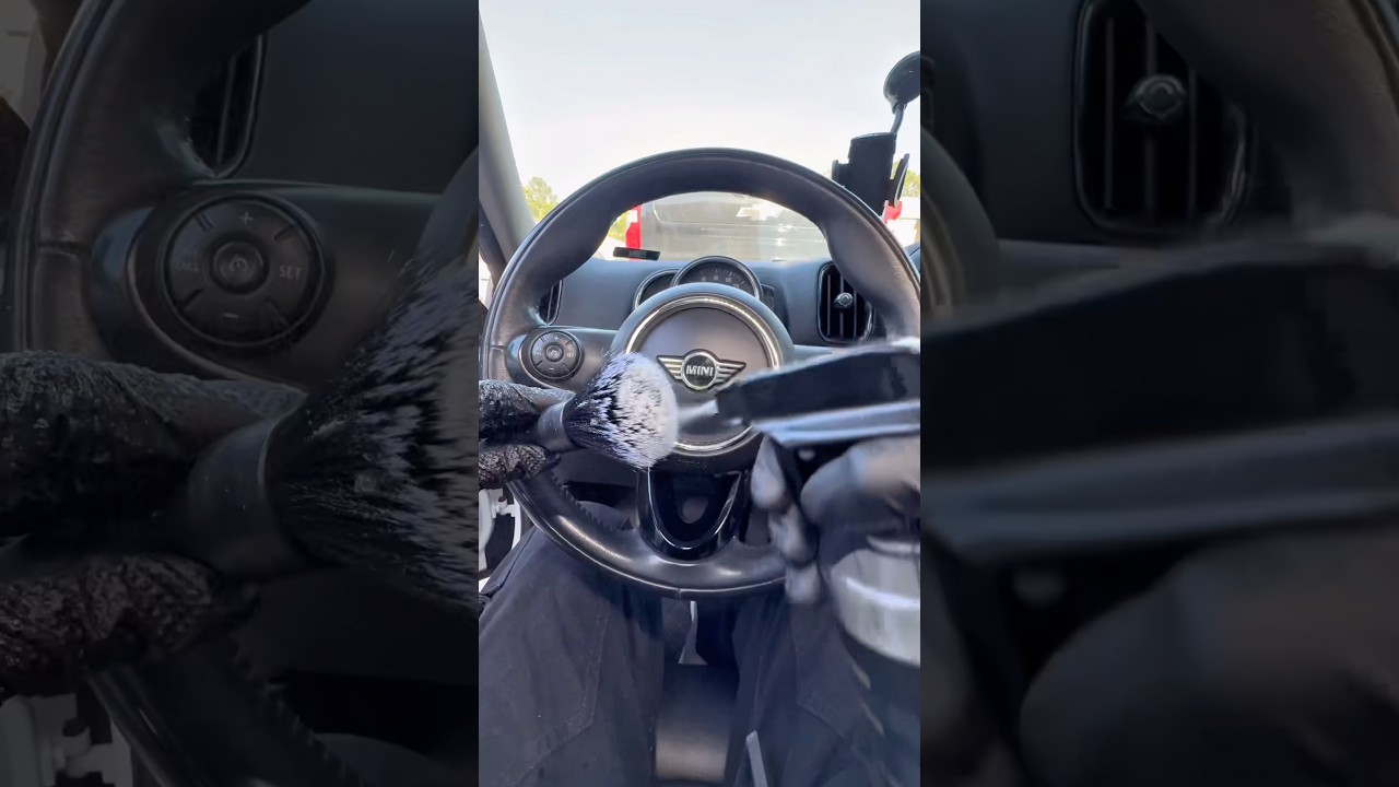 Cleaning Car Interior with Blackline Interior Kit. 