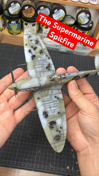 The Supermarine Spitfire Mk.Vb scale model plane Diorama tamiya 1/48